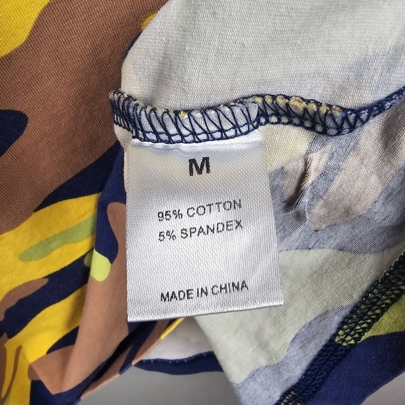 BMFIT Gear Colorful Camo All Over Print T Shirt Mens Size M Athletic Workout Top - Picture 14 of 15